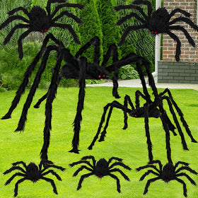 Halloween Hairy Black Spider Decoration