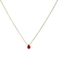 Water Drop Zircon Gold Plated Necklace with Adjustable Chain