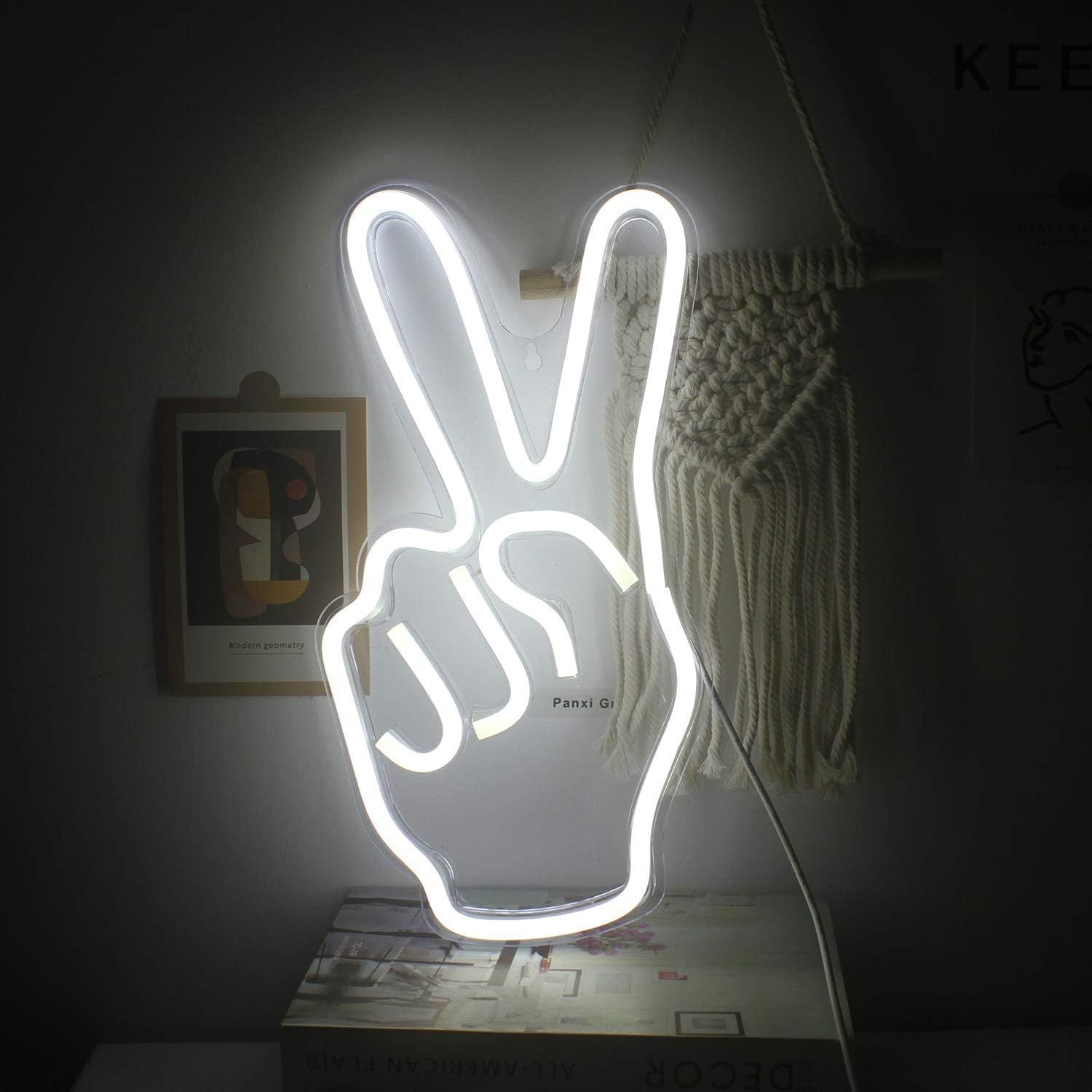 LED neon wall light sign, design shape detail