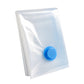 Transparent blue edge vacuum compression storage bag with round blue valve, 60x80cm option