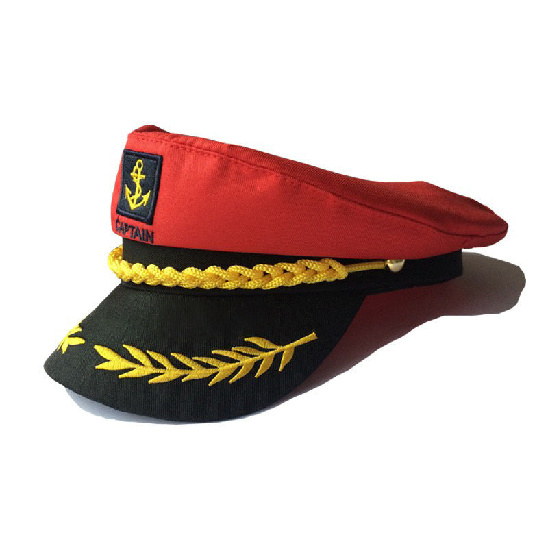 Detail of captain hat finish, braided band and wrapped crown base