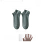 No show bamboo blend ankle socks in neutral colours showing the low cut boat sock shape