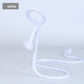 White braided rope holder shaped like a snake with a loop on top, on a plain background, the White option