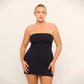Strapless Backless Sports Dress with Chest Pads