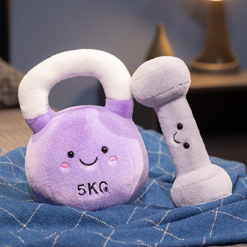 Creative Dumbbell Kettlebell Plush Toy