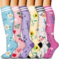 Knee high graduated compression sport socks displayed as a colour assortment