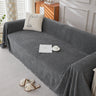 chenille herringbone-dark gray / 180x340 cm | 70.9x133.9 in