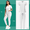 Women’s Medical Scrubs Set – Beauty Spa, Veterinary, Dental & Clinic Work Uniform, Unisex Nurse Apparel - 42109-White