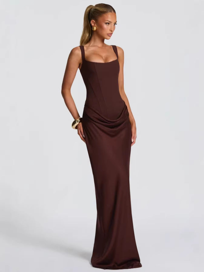 strapless dress for Casual Day, Trip, Relaxed Outing with Easy Styling | top down arrangement layout