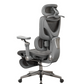 Lumbar mesh panel of the chair with the two heat and vibration points marked on the option