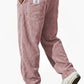 Loose straight wide wale corduroy trousers shown full length on a standing model
