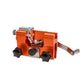 Steel clamp and star knobs of the orange aluminium chainsaw chain sharpener