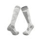 Cushioned ski socks with SPORT knit lettering on the leg and a reinforced heel and toe