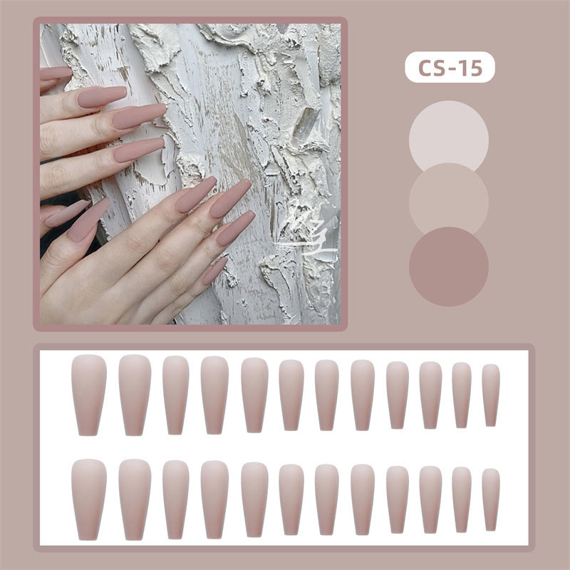 CS01-40 Wearing Nail Art Finished Nail Pieces Long Frosted Nail Pieces | top down arrangement layout