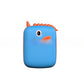 Blue dinosaur shaped thermal printer with an orange crest on a white background, A8 blue option