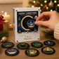Light up NFC music player fridge magnet showing a glowing scene