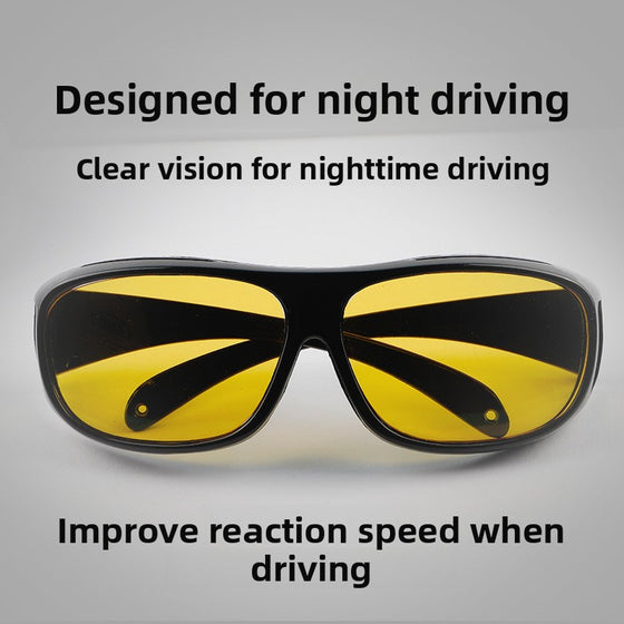 Driving Glasses with Yellow Night Lenses or Grey Lenses, Optional Polarization