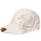 Back view of baseball cap showing the adjustable back strap closure