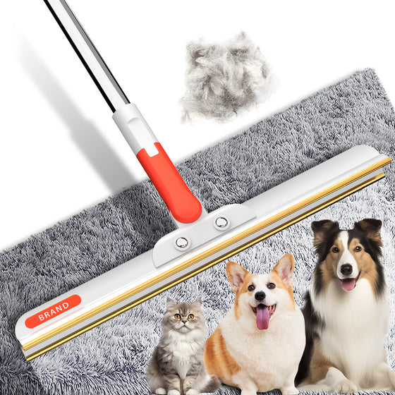 Pet Hair Remover Brush for Carpets and Upholstery, Short Handle or Mini