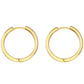 Detail of the hinge closing on the gold circle earring
