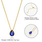 Water Drop Zircon Gold Plated Necklace with Adjustable Chain