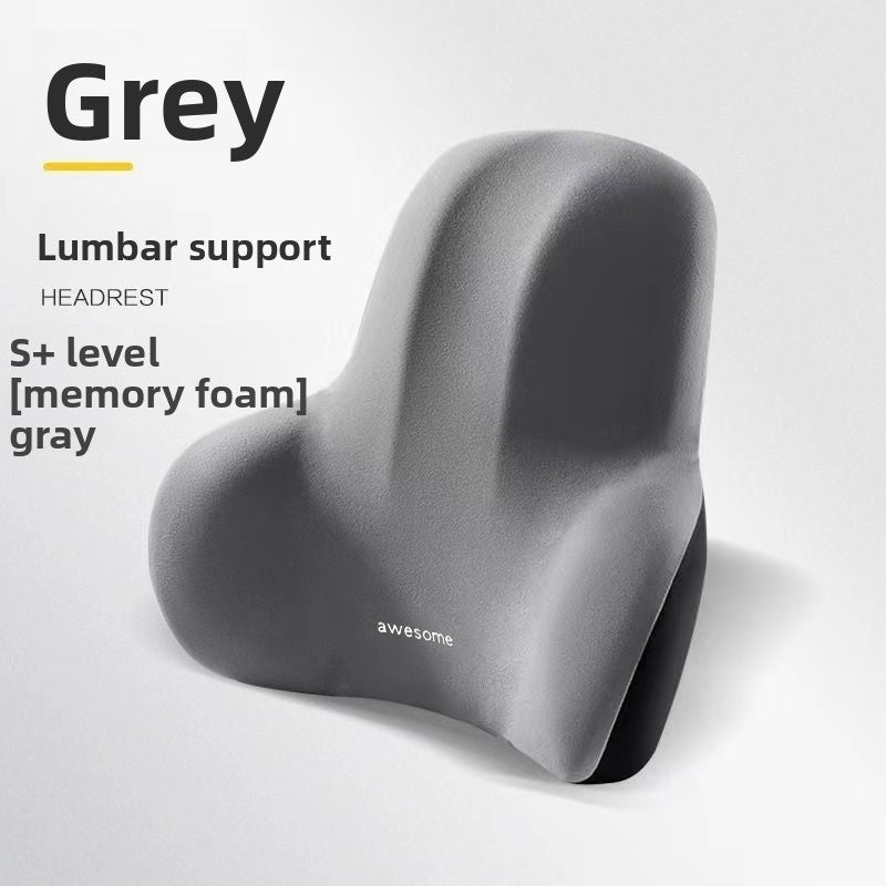 Ergonomic seat cushion set styled on a chair at a tidy work desk