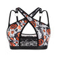 White bra with orange pumpkins and black graphics, keyhole and black lace panel, Evil cat pumpkin option, size XL