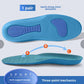 Blue base sports insole with arch support, underside and side view, size 41-42 option photo