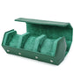 Quilted watch roll storage case wear and handling view