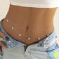 Beach style waist body chain from this design range, worn low across the bare waist