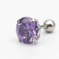 Geometric Zircon Stud Earrings | top down clean shot