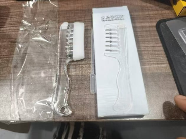 Crystal Liquid Guide Comb retail box printed with the transparent comb and its dropper