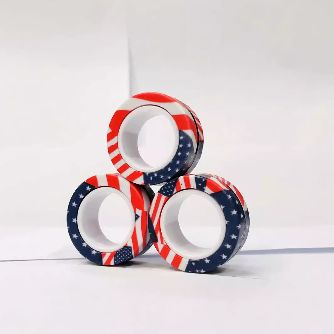 Matte finish surface detail of the magnetic fidget rings
