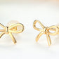 18K Gold Bow Earrings for Women | packaging and presentation view