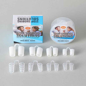 Silicone nasal dilator set with box, round case and eight solid and lattice nose vents