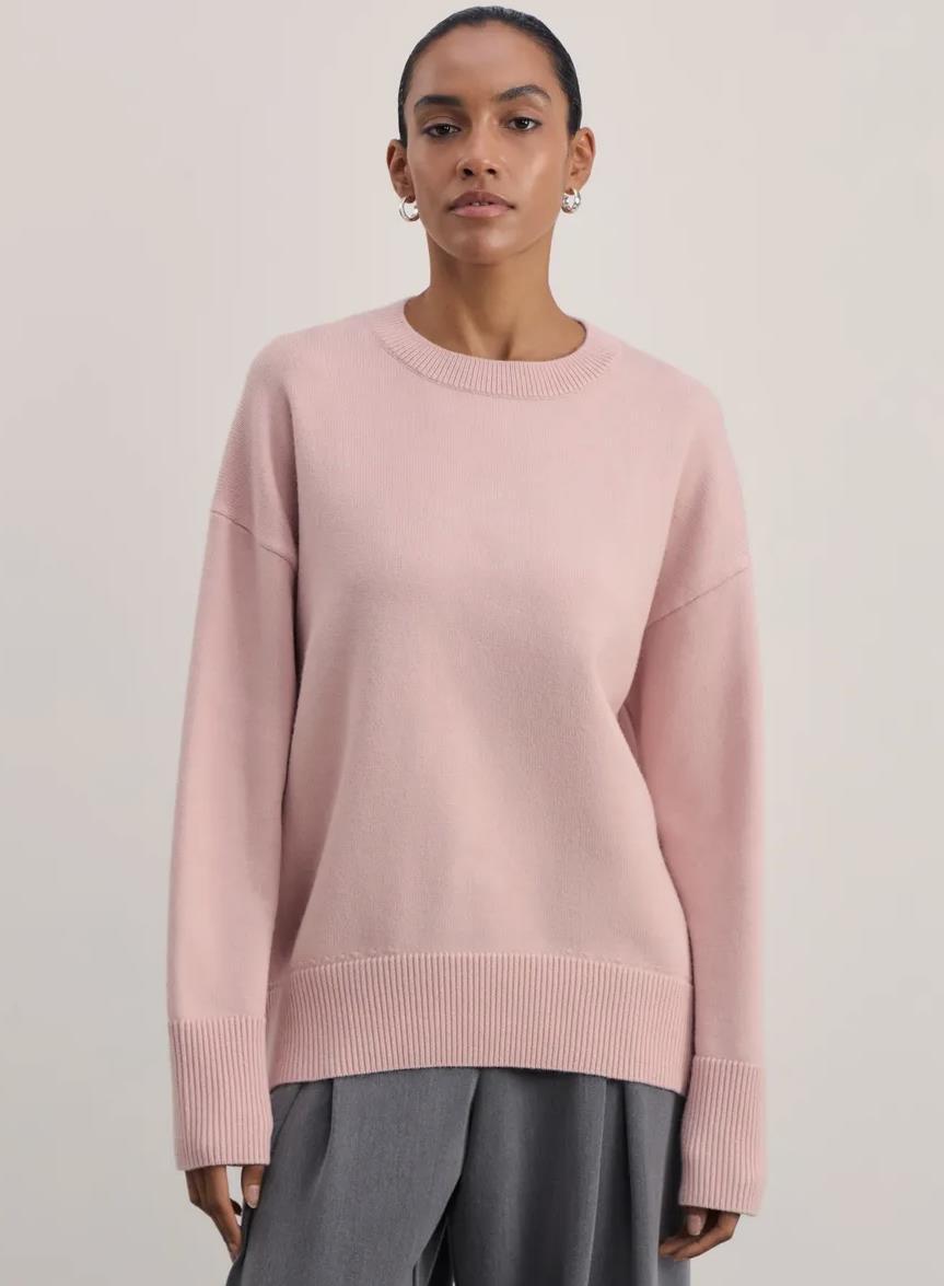 Knit pullover sweater with ribbed hem | color comparison