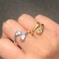 Adjustable Open Hugging Hands Ring