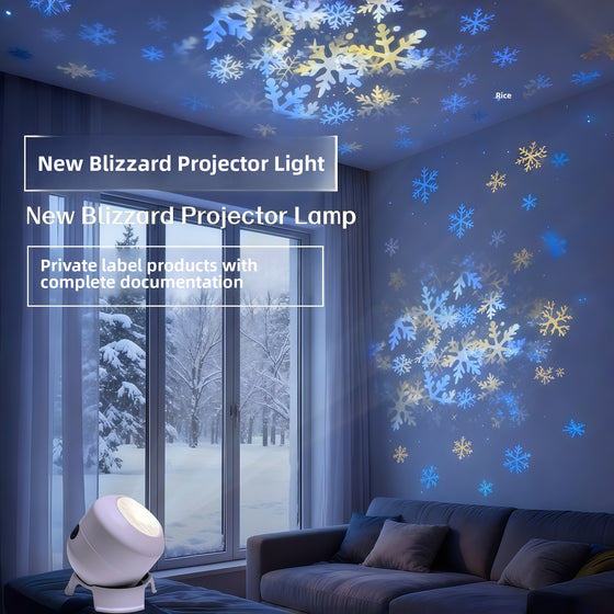 Rotating LED Projection Night Light with Snowflake, Ocean and Christmas Patterns