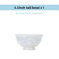 4.5 inch tall porcelain bowl with a blue plum blossom pattern