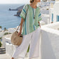 Women's Loose Fit Plaid Two-Piece Set
