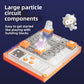 Large clear circuit blocks that snap together like building components