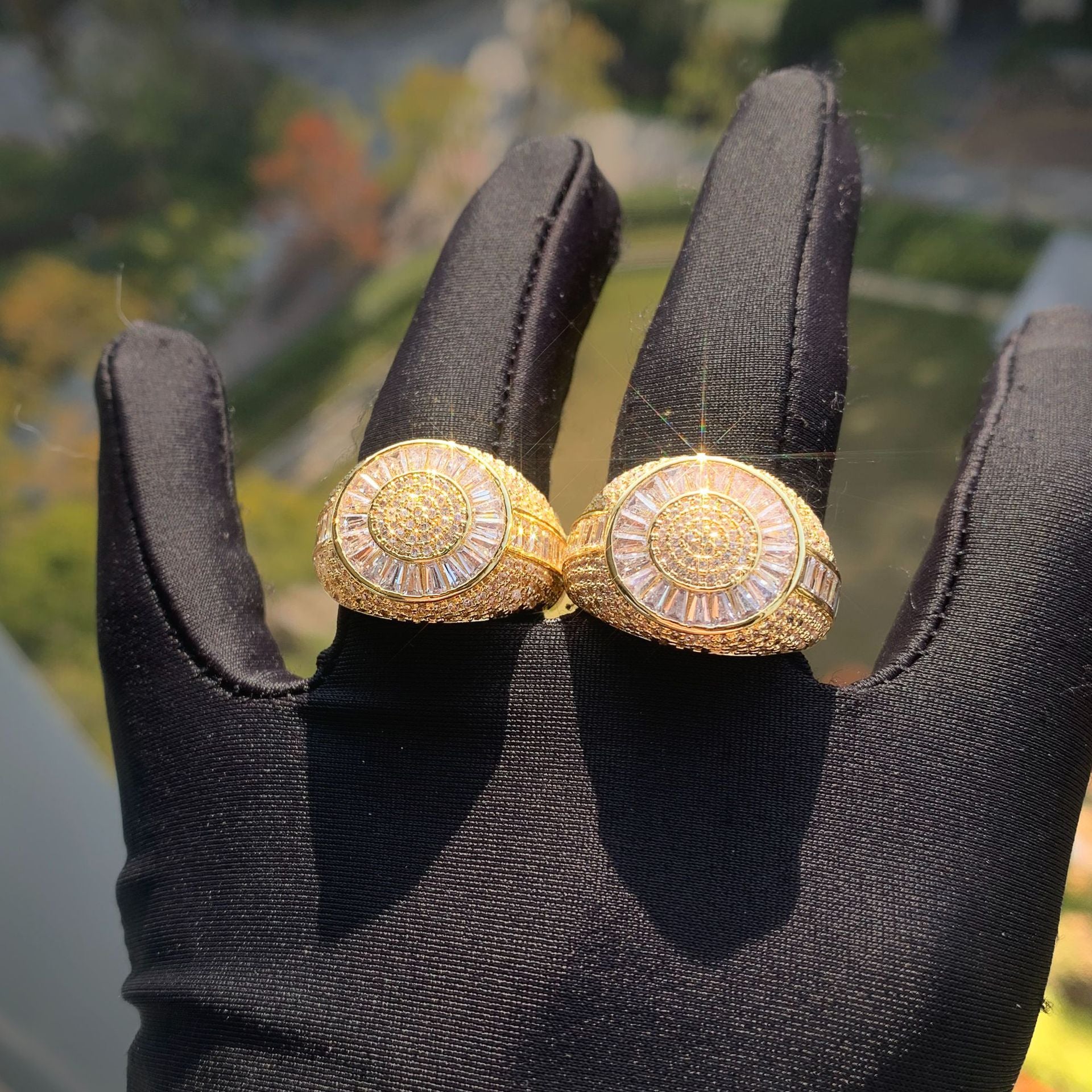 Zircon Hip-hop Style Ring | detail close up