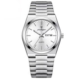 Poedagar Round Quartz Watch for Men, Day Date