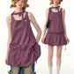 Front view of retro cami dress showing soft bodice gather