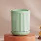 Green plain pet paw wash cup in the basic style without a paw graphic, small size, on a pedestal