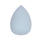 Velvet triangle powder puffs and round puffs beside teardrop foam makeup sponges