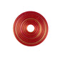 Red and gold laser gradient gyro ring fidget collapsed flat into a ringed disc