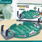 Green desktop football battle game with spring launchers and goals next to its box