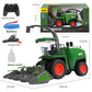 Green toy harvester with folding spout from the 1:24 remote control farm set