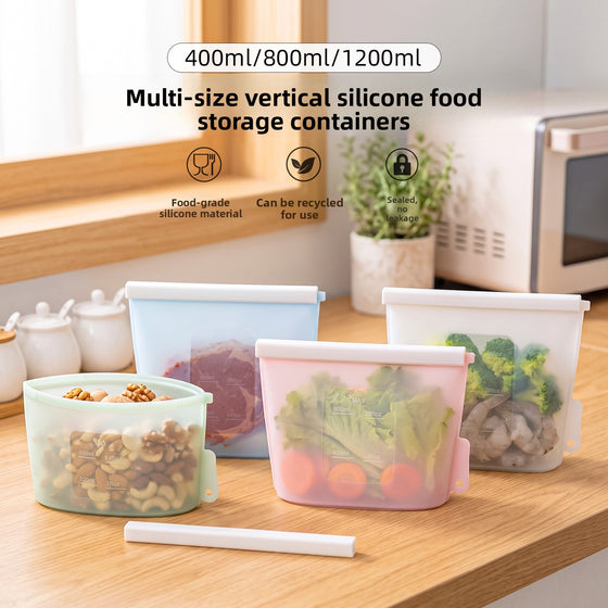 Reusable Vertical Silicone Food Storage Bags
